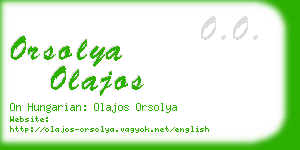 orsolya olajos business card